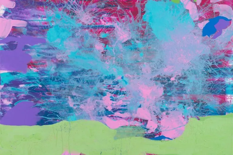 Kristīne Kutepova, "Iemērkt degunu Gangā", 2019, 80x90 cm, audekls/akrils.